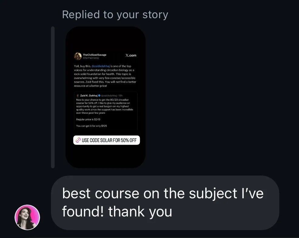 Student testimonial